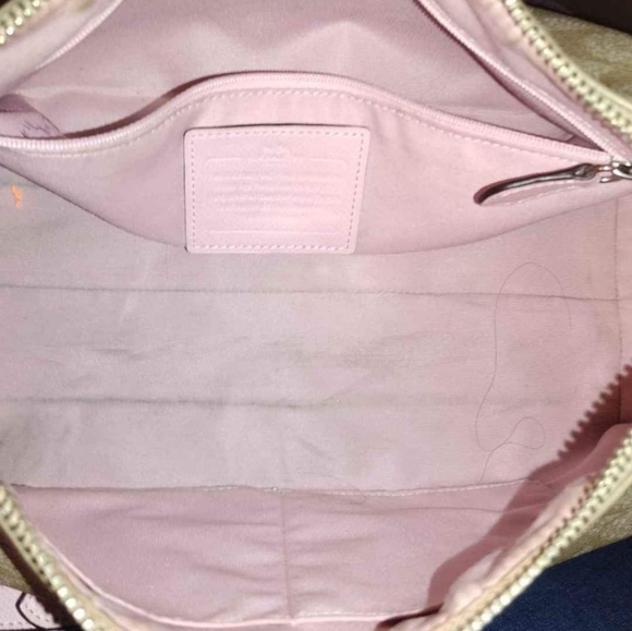 Like new pink and tan Coach purse - Picture 4 of 4